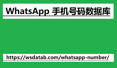 WhatsApp 手机号码数据库